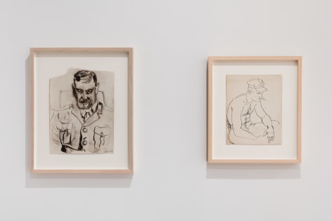 installation view of Richard Diebenkorn works on paper