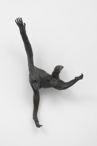 leaping bronze primate sculpture