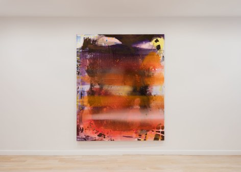 installation view of Jackie Saccoccio paintings and works on paper