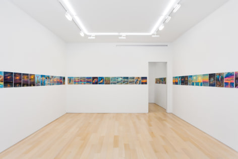 Installation view of gouache and pastel drawings by TM Davy