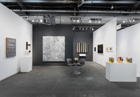 installation view of an art fair booth