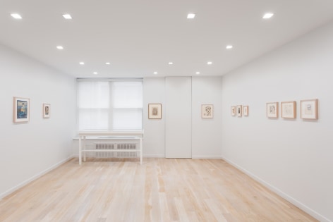 Installation view of drawings by Richard Diebenkorn