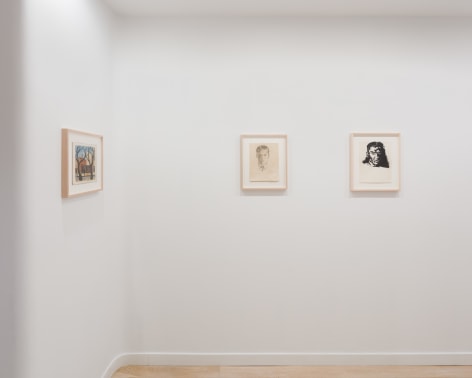 Installation view of drawings by Richard Diebenkorn