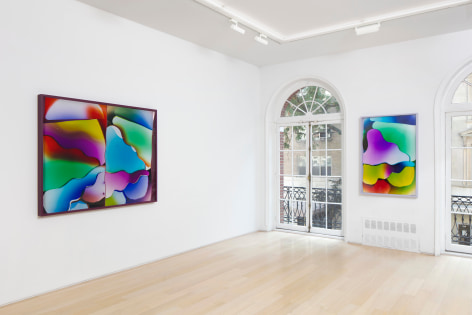 installation image of large scale colorful photos