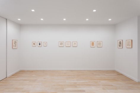 Installation view of drawings by Richard Diebenkorn