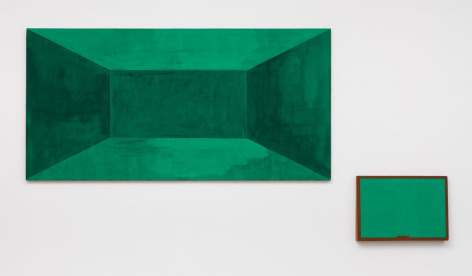 Untitled, 1984 Flashe on panel, 2 parts