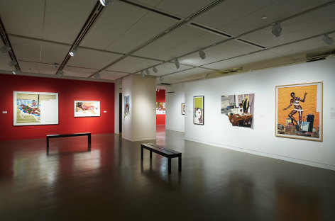 Billie Zangewa: Thread for a Web Begun, Installation view at MoAD, San Francisco