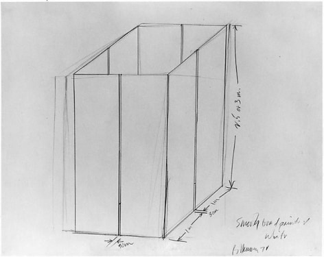 BRUCE NAUMAN Smooth Board Painted White, 1971