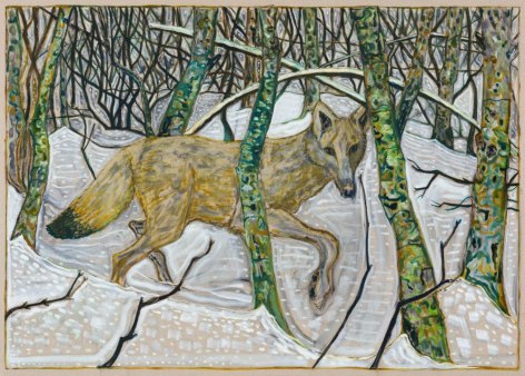 BILLY CHILDISH, wolf in snow, 2021