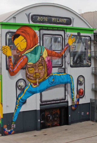  OSGEMEOS Ef&ecirc;mero (detail), 2016