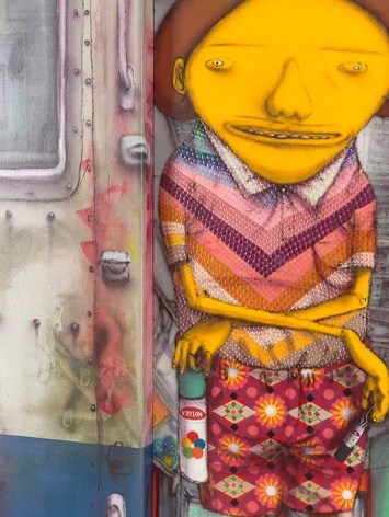 OSGEMEOS Momentos m&aacute;gicos (Magic Moments) (detail), 2015