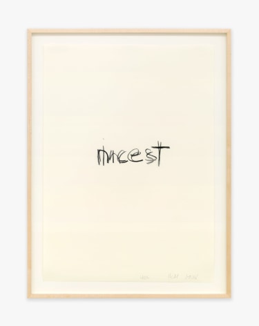 Richard Hell + Christopher Wool Incest/Nicest, 2008