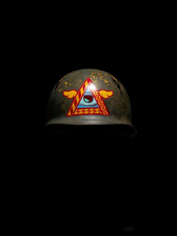 Enamel on M1 helmet | &quot;Born to ill&quot; 2013