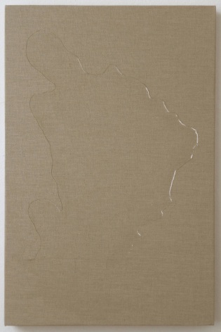 , HELENE APPEL Spilled Water, 2014 Watercolor on linen 32 5/8 x 21 1/4 in. (83 x 54 cm)