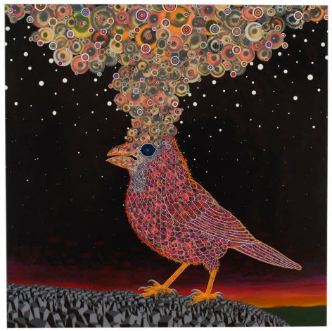 , FRED TOMASELLI After Nov. 19, 2013, 2014 Photo-collage, acrylic, and resin on wood panel 60 x 60 in. (152.4 x 152.4 cm)