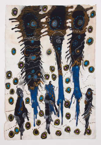 , LEE MULLICAN, Wedding Party, 1964, Mixed media, 24 1/2 x 20 in.&nbsp;