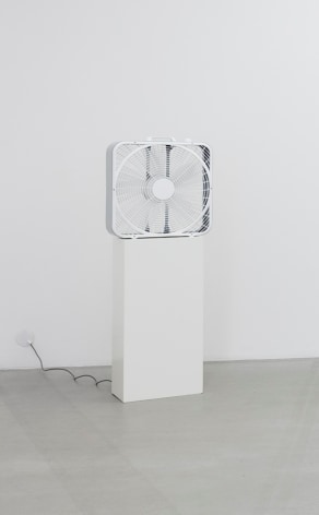 , SPENCER FINCH Wind (through Emily Dickinson&rsquo;s window, August 14, 2012, 3:22pm), 2012 Fan, dimmer, LAN box, Dimensions variable