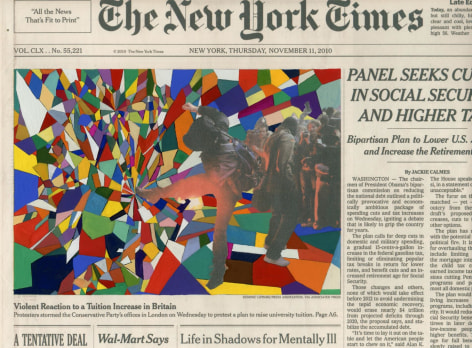 , FRED TOMASELLI Nov. 11, 2010,&nbsp;2010&nbsp;Gouache and archival inkjet print on watercolor paper&nbsp;8 1/4 x 10 1/2 in. (20.96 x 26.67 cm)