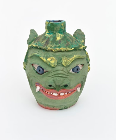 , Green Guardian,&nbsp;2008,&nbsp;Earthenware and colored slips and glazes,&nbsp;16 1/2 x 13 x 13 1/2 in.