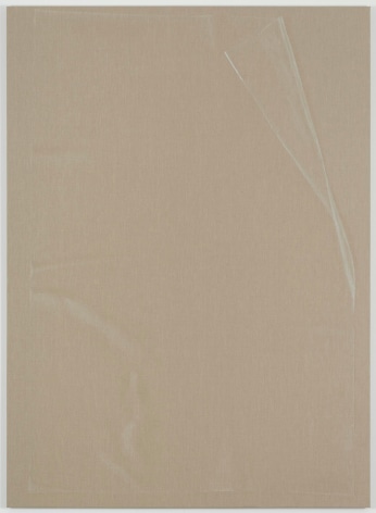 , HELENE APPEL&nbsp;Plastic Sheet, 2014&nbsp;Watercolor on linen&nbsp;86 9/16 x 62 15/16 in. (220 x 160 cm)