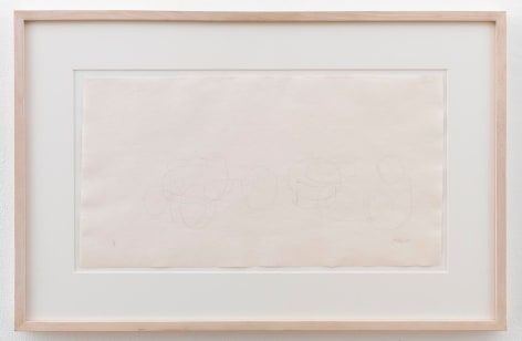 , JOHN CAGE&nbsp;Where R = Ryoanji R/1 &ndash; 2/88,&nbsp;1988&nbsp;Graphite on handmade paper&nbsp;16 7/8 x 26 x 1 1/4 in. (42.9 x 66 x 3.2 cm)