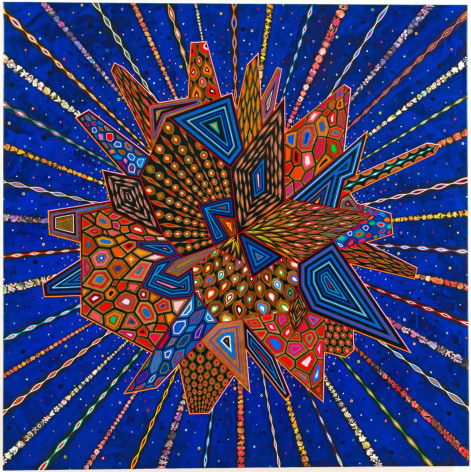 , FRED TOMASELLI Untitled, 2013 Mixed media and resin on wood panel&nbsp;60 x 60 in. (152.4 x 152.4 cm)
