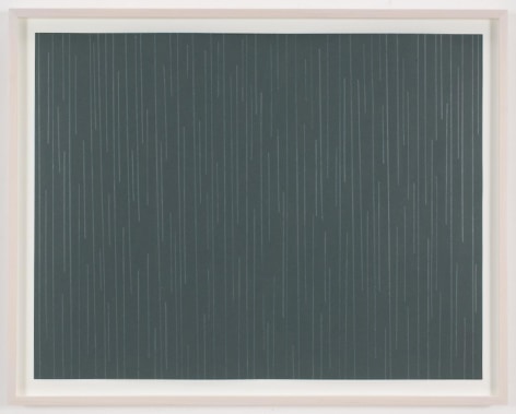, SPENCER FINCH, Rain (Brooklyn) , 2014, Scotch tape on paper, 19 3/4 x 25 1/2 in. (sheet), 21 5/8 x 27 1/2 in. (framed)