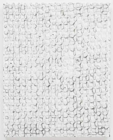 , MICHELLE GRABNER Untitled,&nbsp;2014&nbsp;Enamel on canvas over panel&nbsp;20 x 16 x 7/8 in. (50.8 x 40.6 x 2.2 cm)