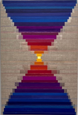ANTONIETTA GRASSI | COURTHOUSE STEPS NO. 2 (AFTER ALMA) | ACRYLIC, OIL AND INK ON LINEN | 36 X 24 &nbsp;INCHES | 2025, &nbsp;
