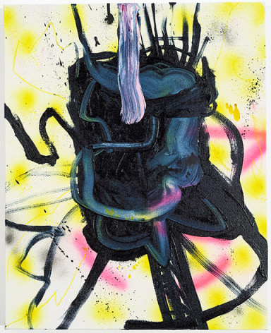 JENNIFER LEFORT | UNTITLED (PORTRAIT STRUCTURE)&nbsp;| OIL AND&nbsp;AEROSOL PAINT&nbsp;| 20&nbsp;X 16&nbsp;INCHES | 2016