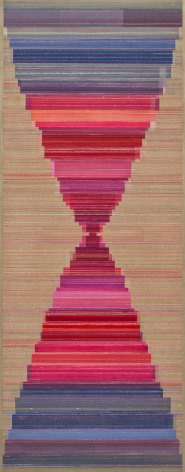 ANTONIETTA GRASSI | PETTWAY&#039;S PASSAGE (AFTER LORETTA PETTWAY, GEE&#039;S BEND) &nbsp;| ACRYLIC, OIL AND INK ON LINEN | 72 X 30 &nbsp;INCHES | 2025, &nbsp;