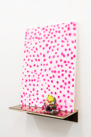 JENNIFER LEFORT | LOST AND FOUND IDEAS (ISEE YOU) | AEROSOL PAINT, CANVAS, PLASTER, SILICONE, BRONZED MIRROR GLASS,&nbsp;PINS, PLYWOOD | VARIABLE DIMENSION&nbsp;|&nbsp;2016