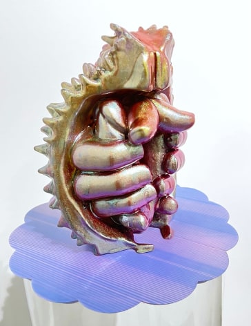 GRACELEE LAWRENCE | DILUTED BY ARTIFICIAL NOISES | 3D PRINTED RESIN, PIGMENT, PAINT, ACRYLIC | 10 X 8 X 5 INCHES | 2023