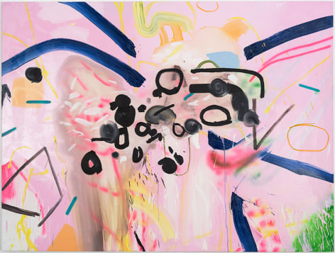 JENNIFER LEFORT | RESET RESTART (PINK AND BLUE) | OIL AND&nbsp;AEROSOL PAINT&nbsp;| 88 X 66&nbsp;INCHES | 2016