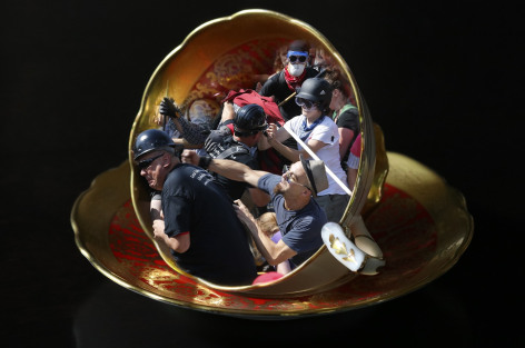 CHERYL PAGUREK | RED AND GOLD CUP / CHARLOTTESVILLE | DIGITAL PRINT ON PHOTO PAPER | 24 X 36 INCHES | 2018