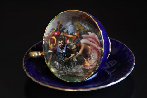 CHERYL PAGUREK | BLUE TEA CUP / LESBOS | DIGITAL PRINT ON PHOTO PAPER | 17 X 25.5 INCHES | 2016