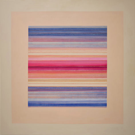 ANTONIETTA GRASSI | MEASURING TIME (AFTER AGNES) &nbsp;| ACRYLIC, OIL AND INK ON CANVAS | 60 X 60 INCHES | 2025, &nbsp;