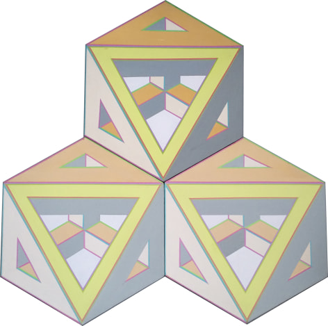 Alvin Loving Jr., Three Hexagon Shaped Canvases