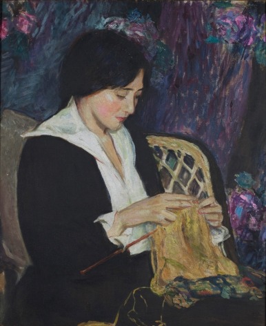 Edith Prellwitz, Young Woman Knitting