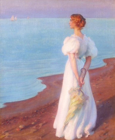 Charles Courtney Curran, On the Shore of Lake Erie