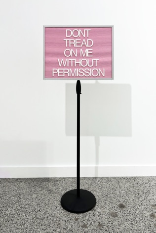 Maynard Monrow, Untitled / Without Permission (White/Pink), 2022