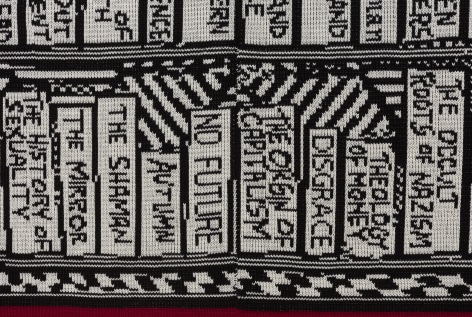 Detail view, Lisa Anne Auerbach, Altered States, 2018