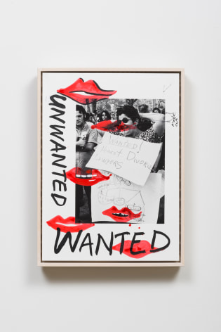 Wanted Unwanted, 2015, Ink, acrylic and archival pigment print, paper on aluminum