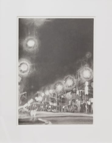 Houston Street Lights, 2016, Graphite on paper