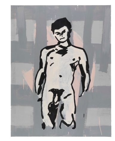 Untitled (Study for Portrait of Antinous), 1982, Oil based enamel on paper