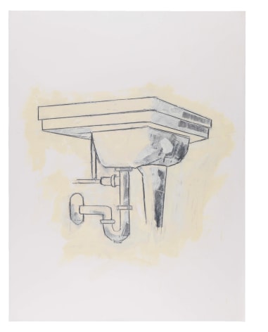 Sink, 1981, Graphite and oil-based enamel on paper