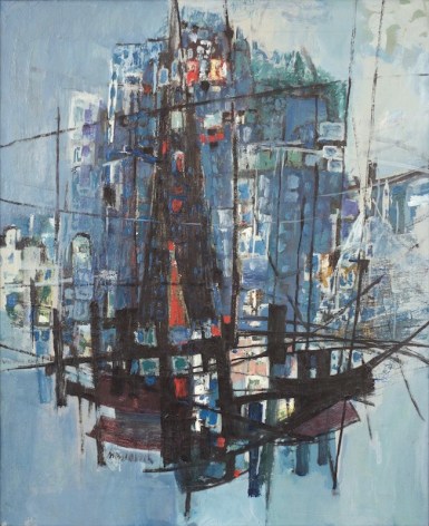 Zvi Mairovich Haifa View Oil on Canvas Signed
