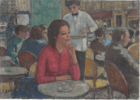 Francois Gall Mimi &agrave; Montparnasse Oil on Canvas