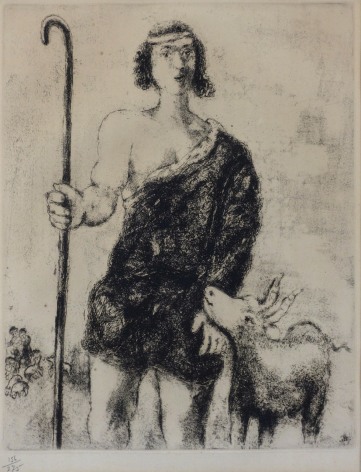 Marc Chagall Young Shepherd Joseph (from the Bible Series) etching