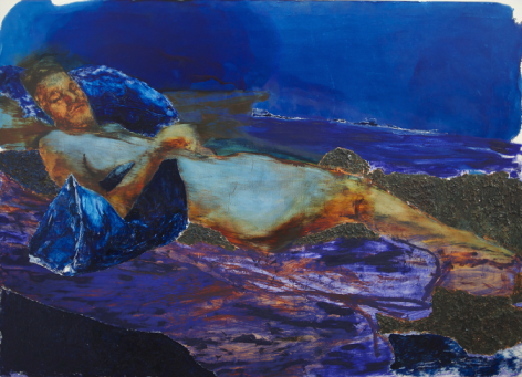 Doron Langberg, Sleep, 2014, oil on linen, 50 x 70 inches